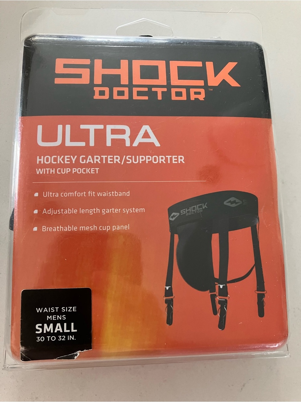 Shock Doctor Ultra Men's Hockey Garter/Supporter - Black